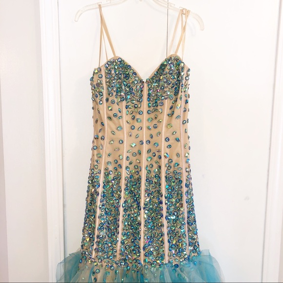 Angela & Alison Heart Shape Embellished Dress - Picture 4 of 7